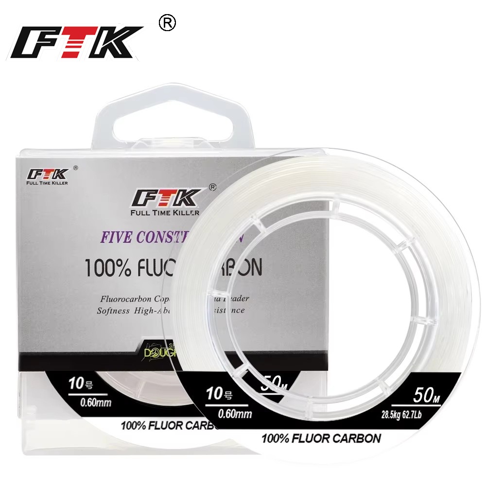 100% Carbon Fiber Fishing Line - Fluorocarbon Line review and price