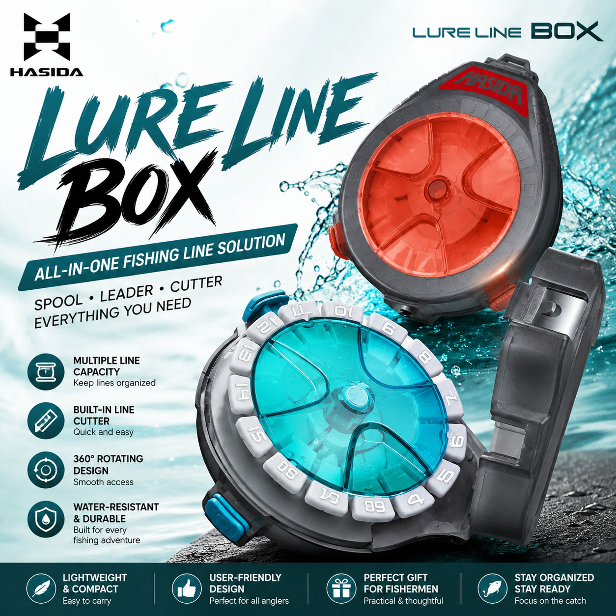 HASIDA Sub Line Box Fishing Ta - Fishing Line Dispenser review and price