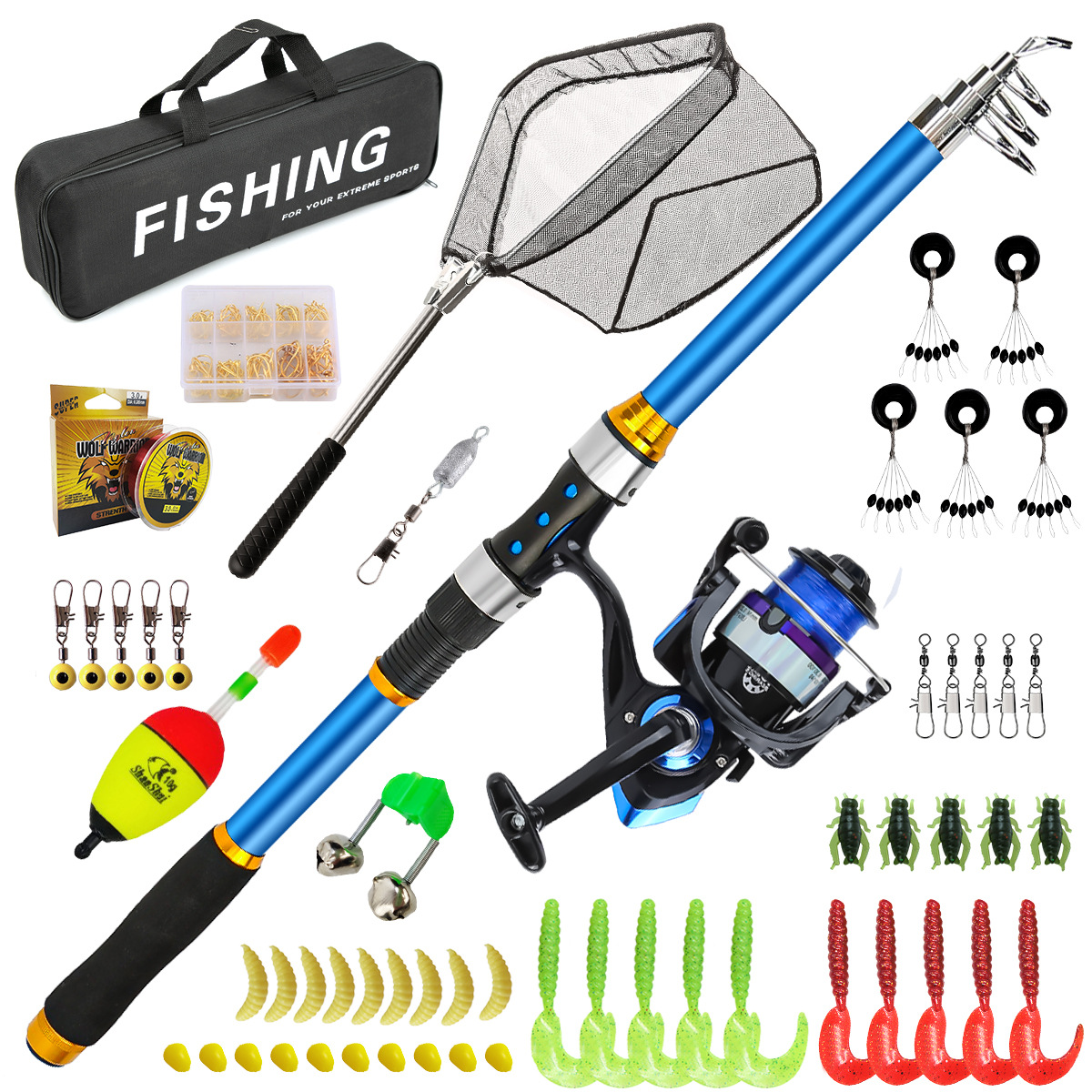 2.1-3.6M Telescopic Glass Fibe - Saltwater Line review and price