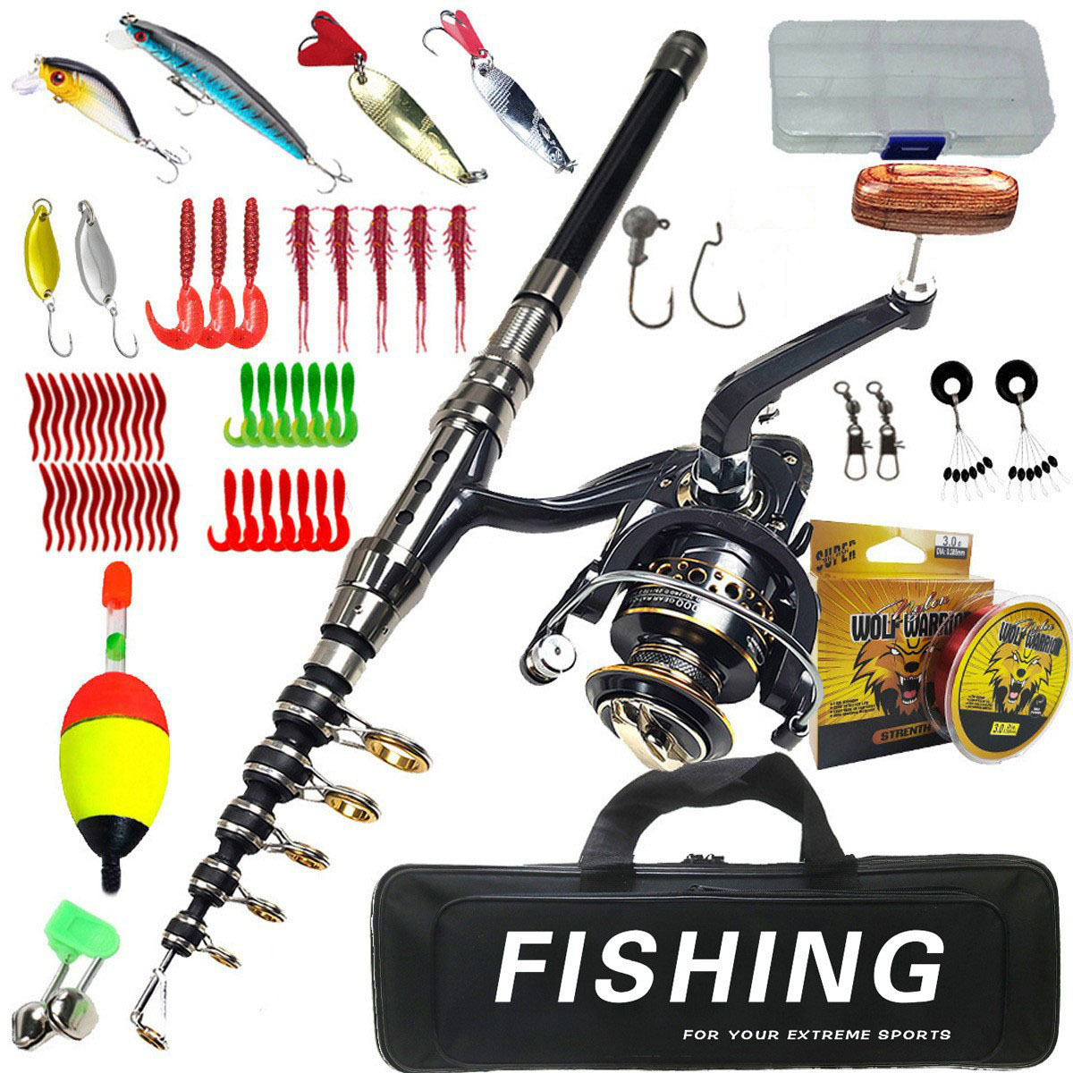1.8m-3m Fishing Rod Set Long C - Saltwater Line review and price